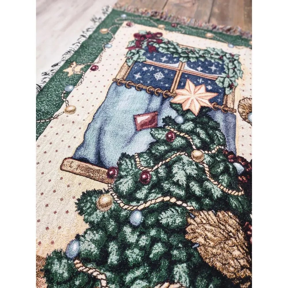 Boyds Bears & Friends Christmas Afghan Throw Blanket HO HO OH NO 50